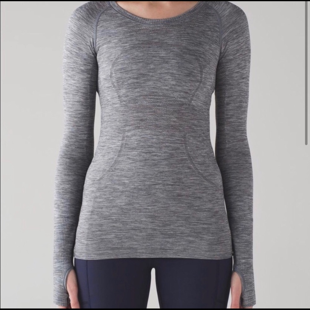 Lululemon swiftly tech long sleeve in grey